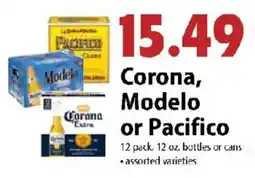 Festival Foods Corona, Modelo or Pacifico offer