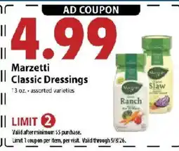 Festival Foods Marzetti Classic Dressings offer