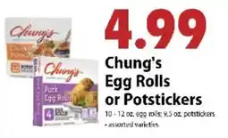 Festival Foods Chung's Egg Rolls or Potstickers offer