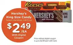 Dillons Hershey's King Size Candy offer