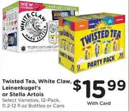 Dillons Twisted Tea, White Claw, Leinenkugel's or Stella Artois offer