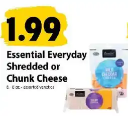 Festival Foods Essential Everyday Shredded or Chunk Cheese offer
