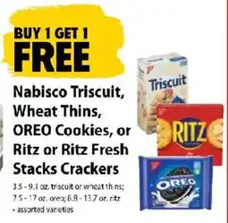 Festival Foods Nabisco Triscuit, Wheat Thins, OREO Cookies, or Ritz or Ritz Fresh Stacks Crackers offer
