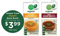 Dillons Simple Truth Organic Bone Broth offer
