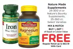 Dillons Nature Made Supplements or Nature's Bounty Supplements offer