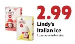 Festival Foods Lindy's Italian Ice offer