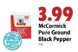 Festival Foods McCormick Pure Ground Black Pepper offer