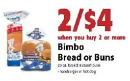 Festival Foods Bimbo Bread or Buns offer