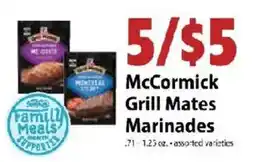 Festival Foods McCormick Grill Mates Marinades offer