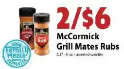 Festival Foods McCormick Grill Mates Rubs offer