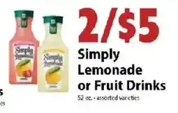 Festival Foods Simply Lemonade or Fruit Drinks offer