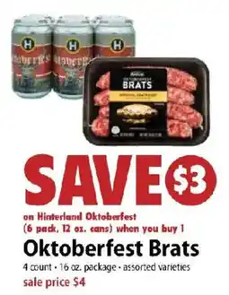 Festival Foods Hinterland oktoberfest brats offer