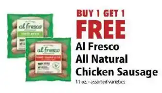 Festival Foods Al Fresco All Natural Chicken Sausage offer