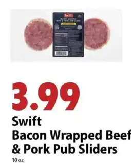 Festival Foods Swift Bacon Wrapped Beef & Pork Pub Sliders offer