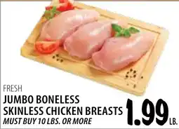 Karns Fresh jumbo boneless skinless chicken breasts offer