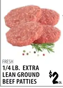 Karns Fresh 1/4 Lb. Extra Lean Ground Beef Patties offer