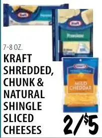 Karns Kraft shredded, chunk & natural shingle sliced cheeses offer