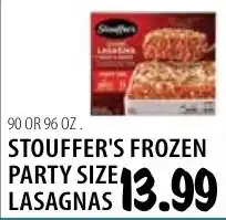 Karns Stouffer's frozen party size lasagnas offer