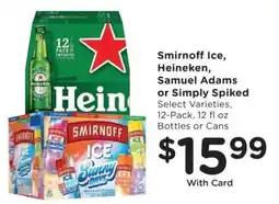 Dillons Smirnoff Ice, Heineken, Samuel Adams or Simply Spiked offer