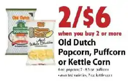 Festival Foods Old Dutch Popcorn, Puffcorn or Kettle Corn offer