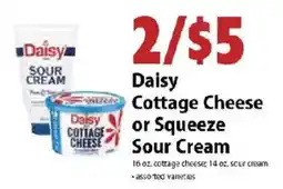 Festival Foods Daisy Cottage Cheese or Squeeze Sour Cream offer