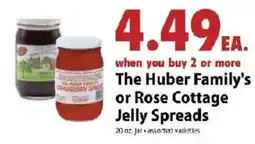 Festival Foods The Huber Family's or Rose Cottage Jelly Spreads offer