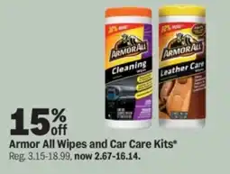 Meijer Armor All Wipes and Car Care Kits offer
