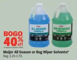 Meijer Meijer All Season or Bug Wiper Solvents offer