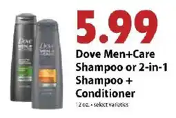 Festival Foods Dove Men+Care Shampoo or 2-in-1 Shampoo + Conditioner offer