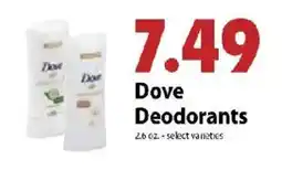 Festival Foods Dove Deodorants offer
