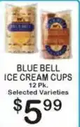 Foodland Blue Bell ice cream cups offer