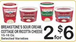 Foodland Breakstone's sour cream, cottage or ricotta cheese offer