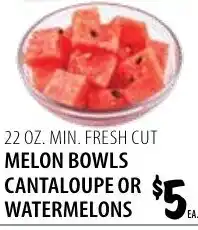 Karns Fresh cut melon bowls offer
