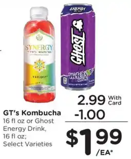 Dillons Gt's Kombucha or Ghost Energy Drink offer