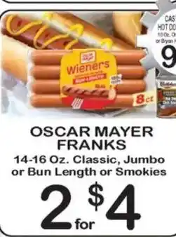 Foodland Oscar Mayer Franks offer