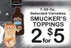 Foodland Smucker's toppings offer