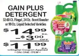 Foodland Gain plus detergent offer