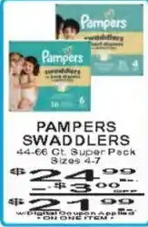 Foodland Pampers Swaddlers offer