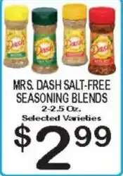 Foodland Mrs. Dash salt-free seasoning blends offer