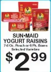 Foodland Sun-maid yogurt raisins offer