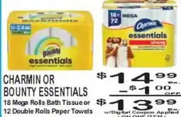 Foodland Charmin or Bounty Essentials offer