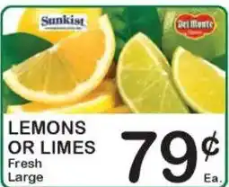 Foodland Sunkist lemons or limes offer