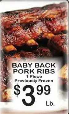 Foodland Baby Back Pork Ribs offer
