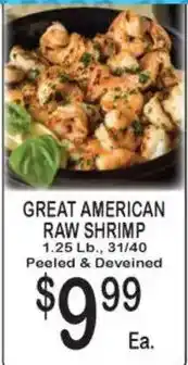Foodland Great American Raw Shrimp offer