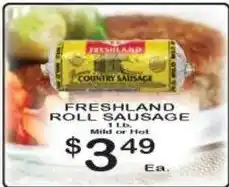 Foodland Freshland roll sausage offer