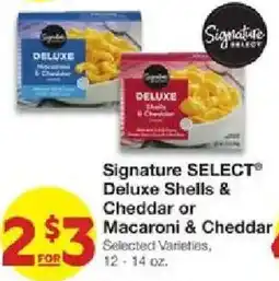 United Supermarkets Signature Select Deluxe Shells & Cheddar or Macaroni & Cheddar offer