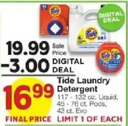 United Supermarkets Tide Laundry Detergent offer