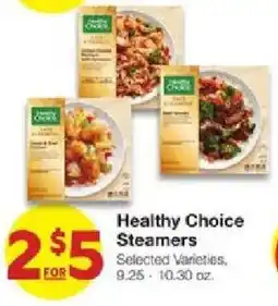 United Supermarkets Healthy Choice Steamers offer