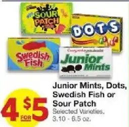 United Supermarkets Junior Mints, Dots, Swedish Fish or Sour Patch offer