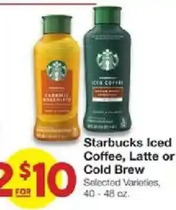United Supermarkets Starbucks iced coffee, latte or cold brew offer